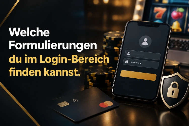 Welche Formulierungen du im Login-Bereich finden kannst
