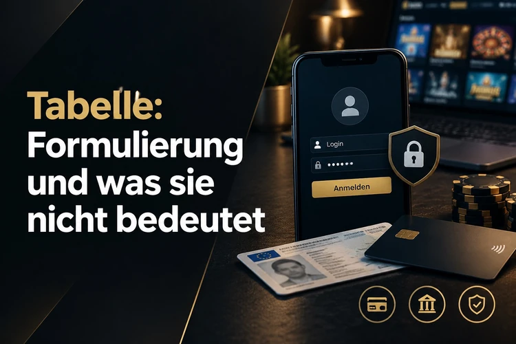 Tabelle: Formulierung und was sie nicht bedeutet